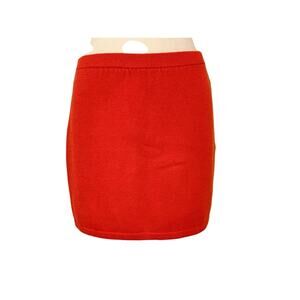 St. John Knits Santana Vintage Mini Skirt Santana Knit in Orange Sz. 4
